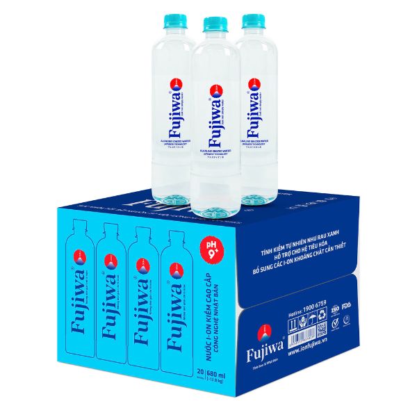 Thùng Nước Ion Kiềm Fujiwa 680ml - 20 Chai