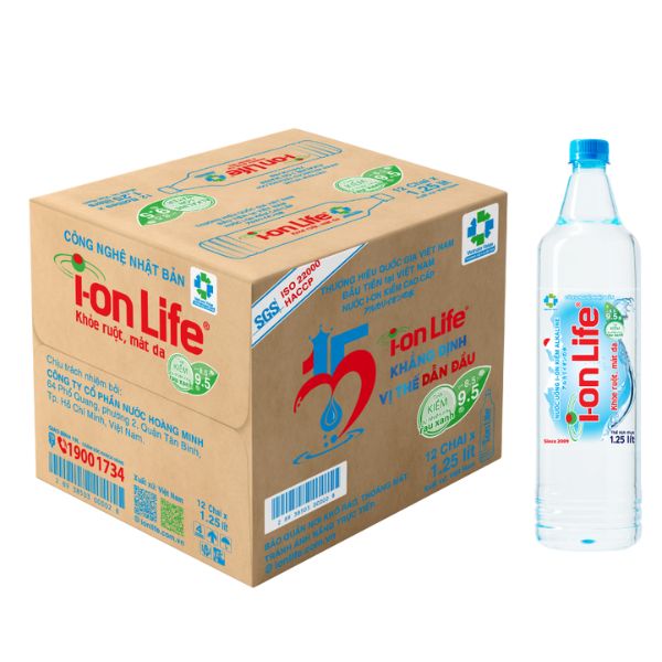 Thùng Nước Ion Kiềm Icon Life 1.25L- 12 Chai